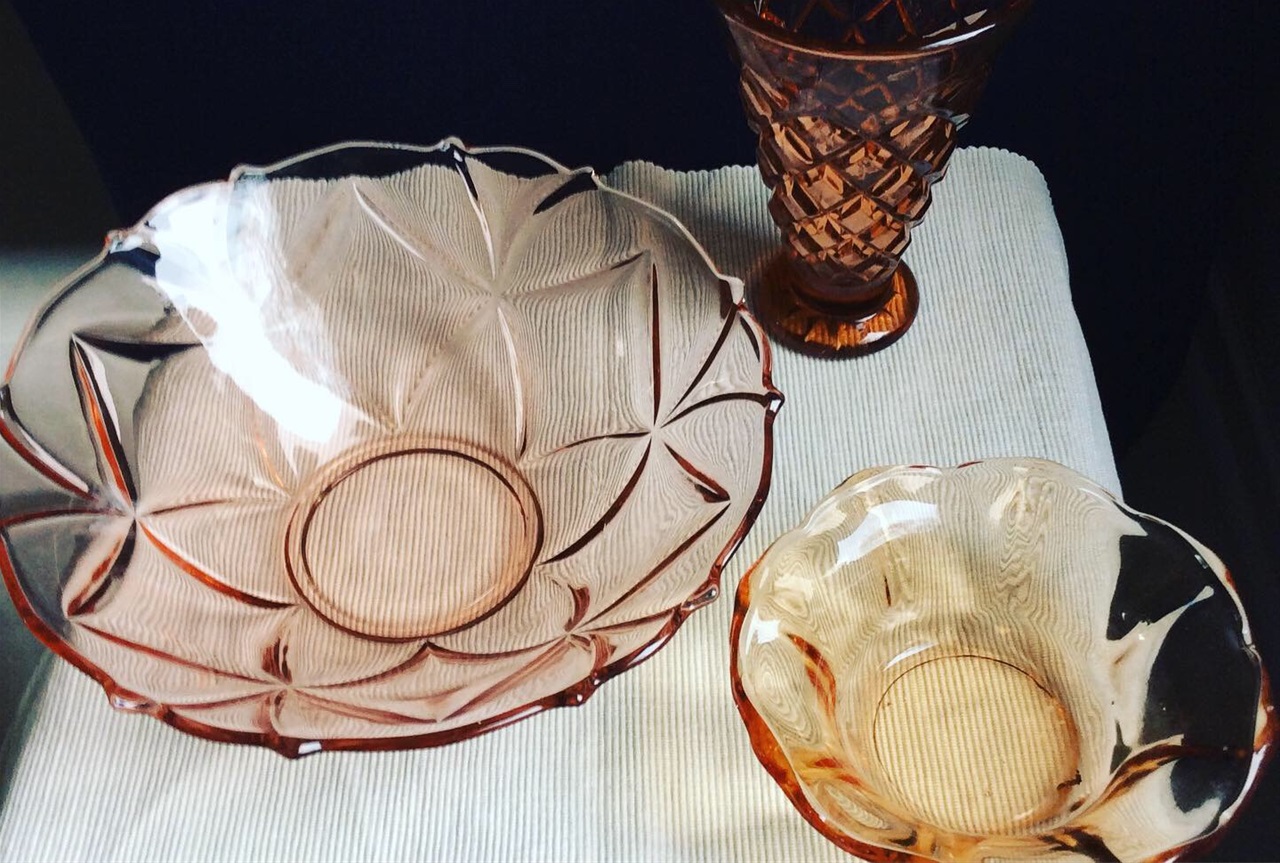 rosa glassæt